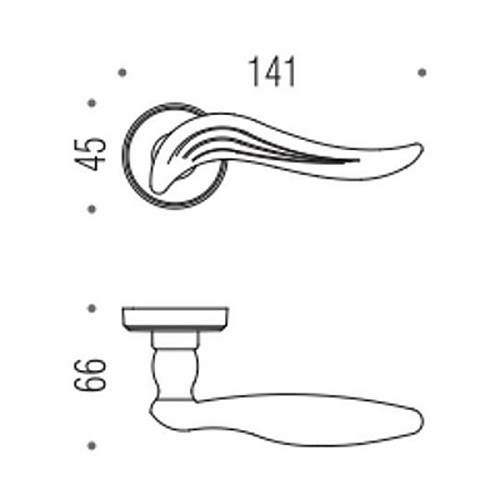 Ручки на розеті COLOMBO Piuma AR11 (CD79BZG-CD1003) полірована латунь - Фото №3