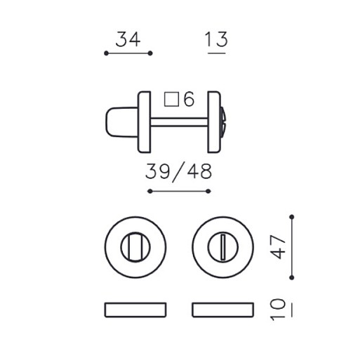 Вороток OLIVARI Verona V CO хром матовий - Фото №2
