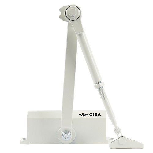 Доводчик CISA 60461.03.0.45 STD HO с фиксацией до 80 кг белый - Фото №3