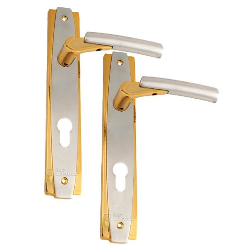 Ручки на планке OZCANLAR Toygar Yale 85 сатин/золото