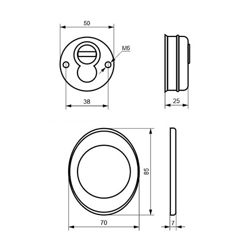 Протектор AZZI FAUSTO F23 25 мм 85x70 полированная латунь - Фото №5
