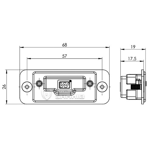 Зворотня планка WALA ALU2 для рами матовий чорний - Фото №4