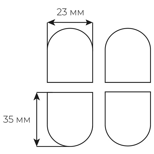 Комплект колпачков AGB E302001691 для петли Eclipse 3.2 черный - Фото №2