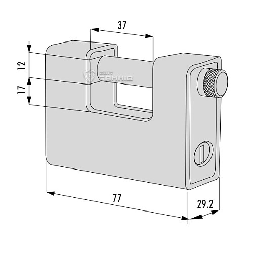 Замок навесной CISA LL 21810.80 (80 мм, 2 ключа) - Фото №7