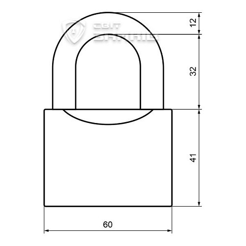 Навесной замок GERDA KSWS 60 (3 ключа) - Фото №4