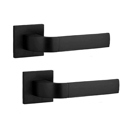 Ручки на розетте SIBA Belek (А04) матовый черный - Фото №1