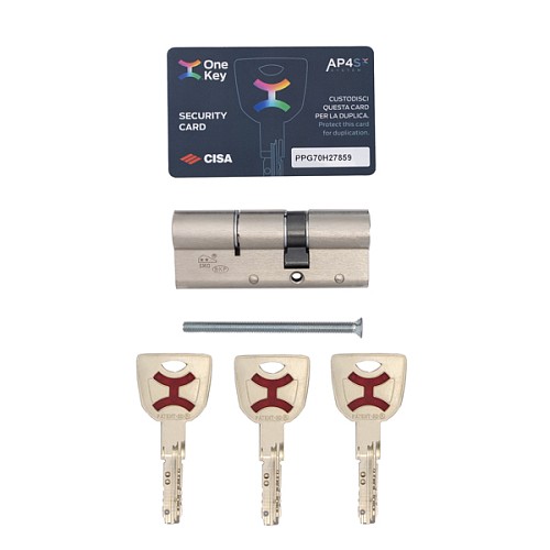 Цилиндр CISA AP4 S 80 (30*50) никель матовый - Фото №7