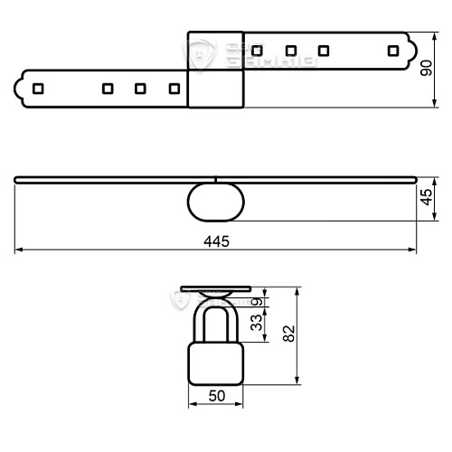 Замок навесной TOKOZ UZ 220+ (2 ключа) - Фото №6