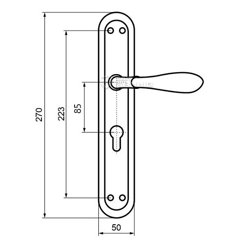Ручки на планке OZCANLAR Zara Yale 85 сатин/золото - Фото №2