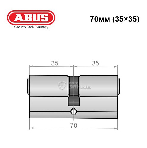 Цилиндр ABUS Vitess 1000 70 (35*35) никель сатин - Фото №6