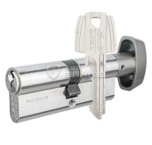 Цилиндр TESA TE5 80T (40*40T) никель сатин 3 ключа - Фото №1