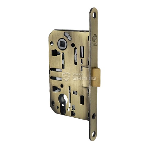 Механизм замка GAVROCHE GR85-K PZ (BS50*85мм) пласт.язичок AB бронза - Фото №1