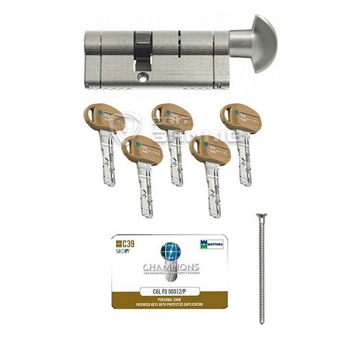 Циліндр MOTTURA Champions C39 102T (51*51T) нікель матовий - Фото №4