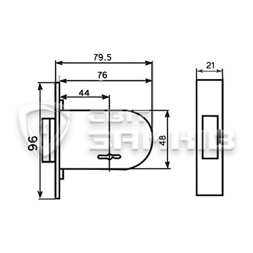 Механизм замка BRUNO 157F (BS45мм) - Фото №5