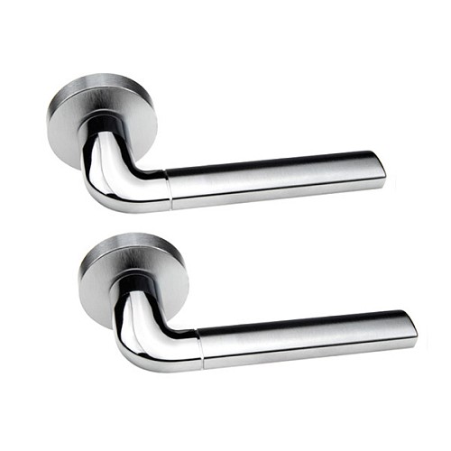 Ручки на розетте FORME Milly 2 158A C03 хром матовый/хром полированный - Фото №1