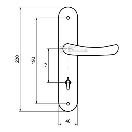 Ручки на планке Кристина 72 WC коричневый - Фото №4