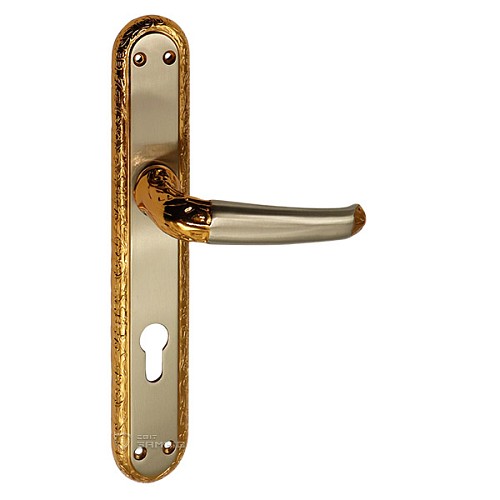 Ручки на планке OZCANLAR Yakut Yale 85 сатин/золото - Фото №2