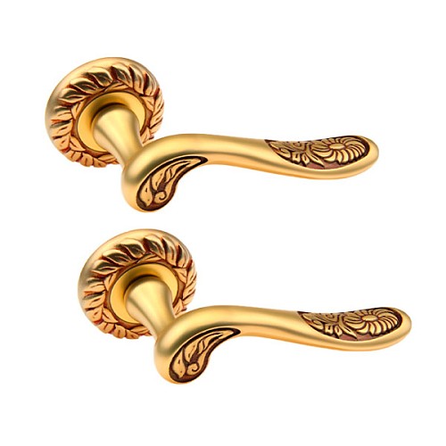 Ручки на розетте FADEX Daisy 202C O17 золото французское - Фото №1