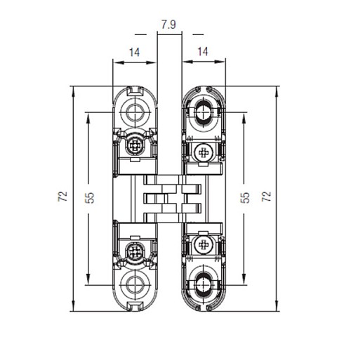 Петля KOBLENZ Kubikina 6100 матовый хром - Фото №4