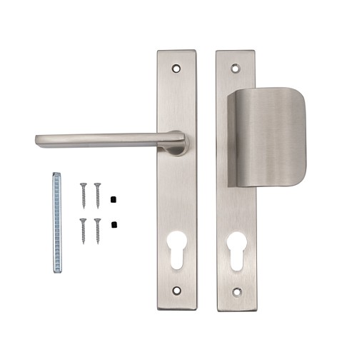 Ручки на планке OZEN Helen AL200-PH CR.ST Left левая 85мм фиксированная-нажимная сатин - Фото №2