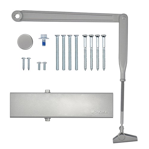 Доводчик CISA C1610.03.0.97 Professional Plus2 BC STD до 80 кг FIRE серый - Фото №6