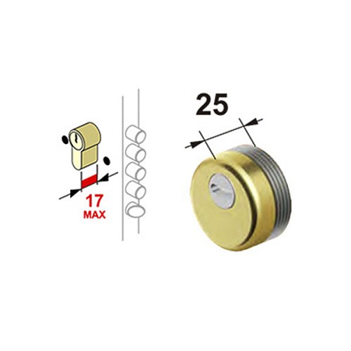 Протектор DISEC SFERIK BDS16 25 мм + накладка DISEC КТ038 нержавеющая сталь матовая - Фото №7
