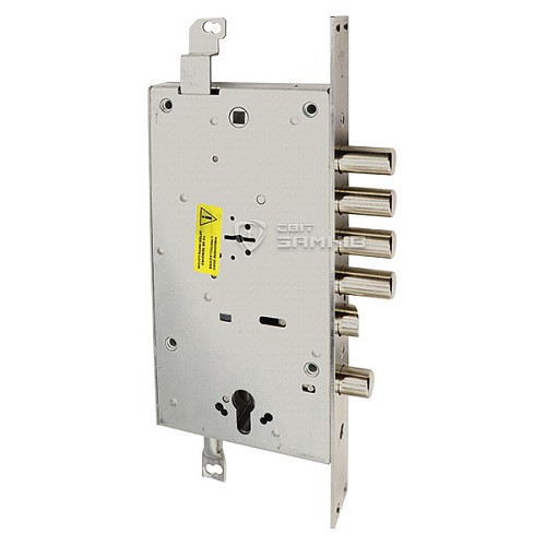 Механизм замка MUL-T-LOCK Matrix DFM30328M Двухсистемный (BS65 * 85мм) хром полированный без об.планки - Фото №1