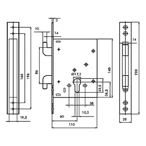 Механизм замка MUL-T-LOCK 352K (крюки) - Фото №5