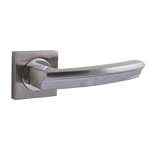 Ручки на розетте SIBA Likya (А02) матовый никель/хром  - Фото №2