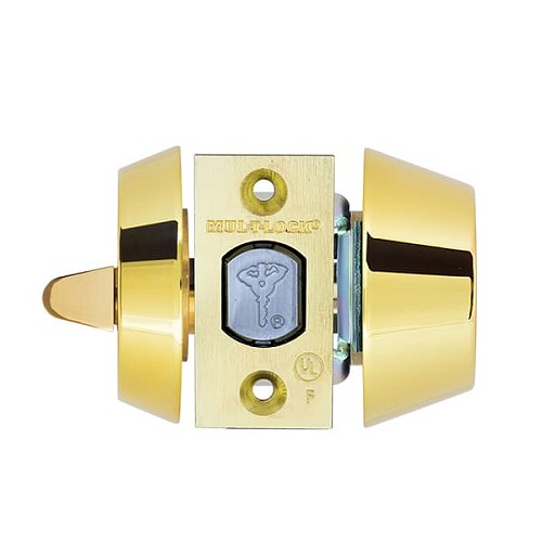 Замок врезной MUL-T-LOCK Dead Bolt Hercular Interactive + (BS60/70мм) полированная латунь - Фото №4