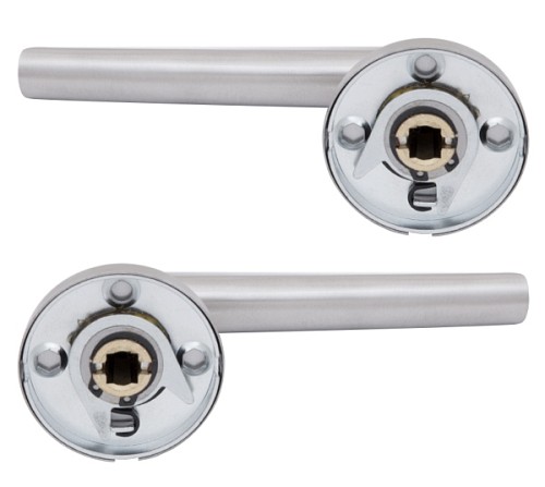 Ручки на розетте ROSTEX Parma ES52 нержавеющая сталь матовая - Фото №4