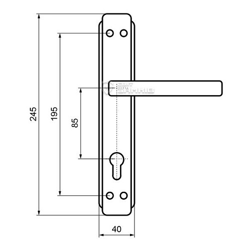 Ручки на планке OZCANLAR Hazal Yale 85 никель сатин - Фото №2