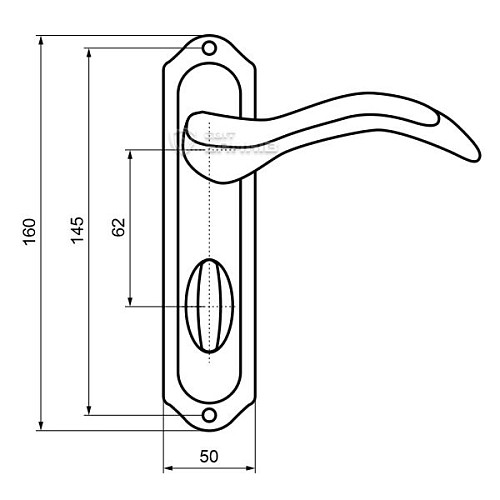 Ручки на планці Orion WC 62 нікель/золото - Фото №2