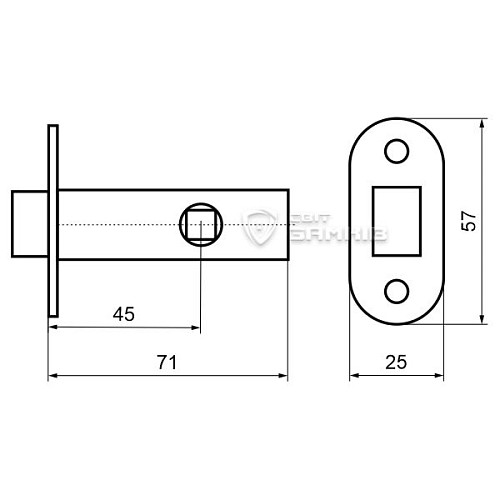 Механизм замка GAVROCHE GR100K AB пласт. - Фото №5