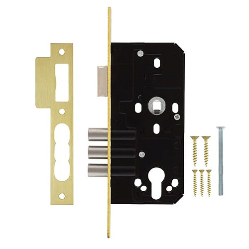 Механизм замка SANTOS 985 (BS50*85мм) матовая латунь - Фото №6