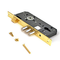 Механизм замка APECS 2600 (BS45*85мм) G золото + отв.планка
