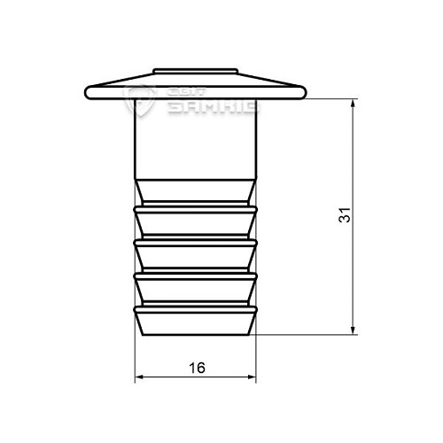 Стопор дверной скрытый магнитный АНТЕЙ светло-серый - Фото №7