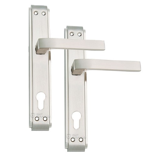 Ручки на планке OZCANLAR Hazal Yale 85 никель сатин - Фото №1