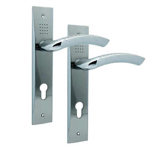 Ручки на планке KEDR BARY-AL SN/CP сатин/хром