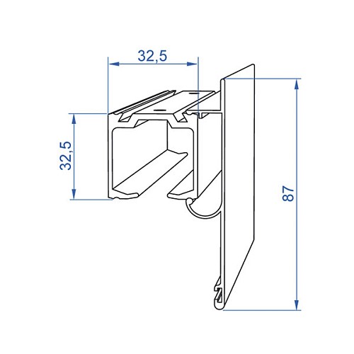 Раздвижная система VALCOMP Herkules HS60 длина 2 м на 2 полотна весом до 60 кг - Фото №16
