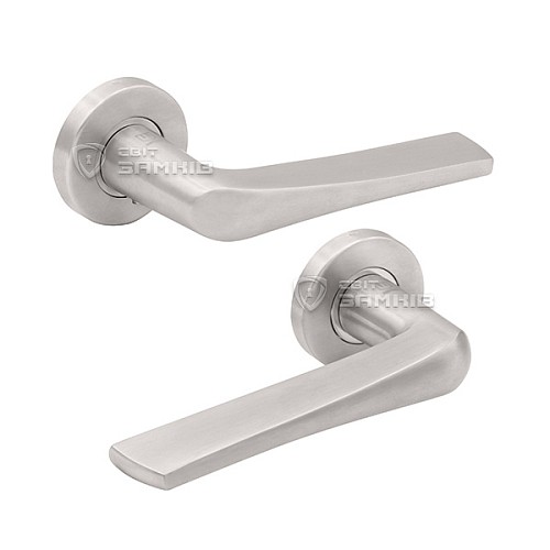 Ручки на розетте SHERLOCK SS 1118 нержавеющая сталь матовая - Фото №1