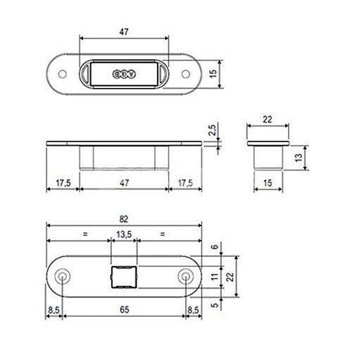 Зворотня планка AGB Touch для дерева сіра - Фото №2