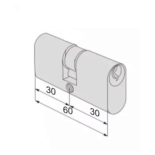 Цилиндр CISA Oval 08110.05 60 (30*30) овальный для электромех. замков 14020, 14510 - Фото №4