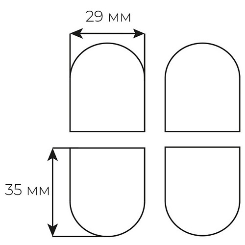 Комплект колпачков AGB E302001193 для петли Eclipse 2.0 черный - Фото №2