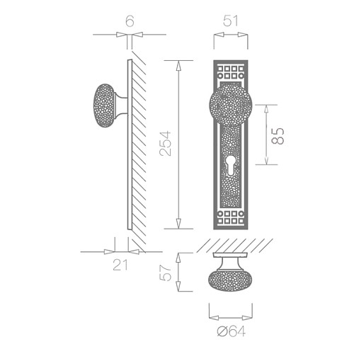 Ручки на планке TUPAI Kuba 2285-85 золото полированное - Фото №2