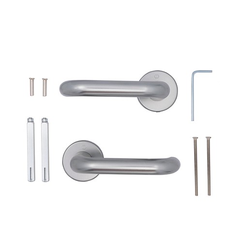 Ручки на розетте CISA круглая розетта 07070.60 сатин - Фото №6