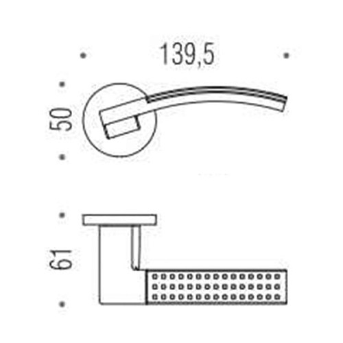 Ручки на розетте COLOMBO Trama LC81 (FF19BZG-FF13) матовый хром/хром - Фото №3