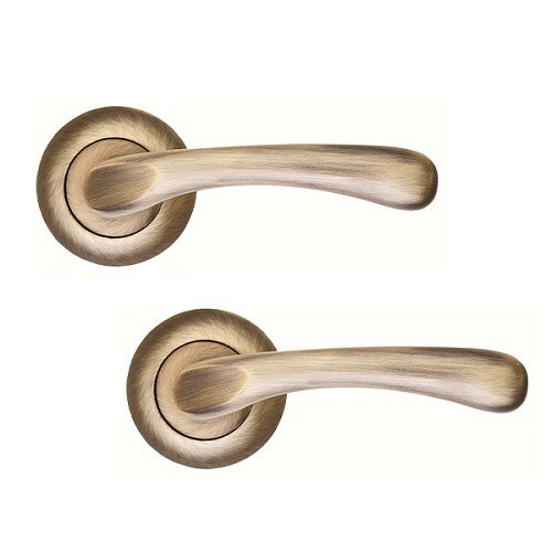 Ручки на розетте SIBA Palermo (R02) античная бронза  - Фото №1