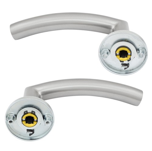 Ручки на розетте ROSTEX Palermo ES53 нержавеющая сталь матовая - Фото №4