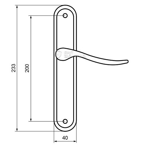 Ручки на планке Бишкоп Ложка б/о OGR бронза - Фото №4